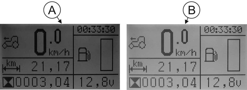 14) zmiany ustawień zegara, wyświetlane są następujące parametry pracy ciągnika: 1 - zegarek 16 - przejechany dystans (km) 17 czas w którym został przejechany dystans Po kilku sekundach wyświetlacz