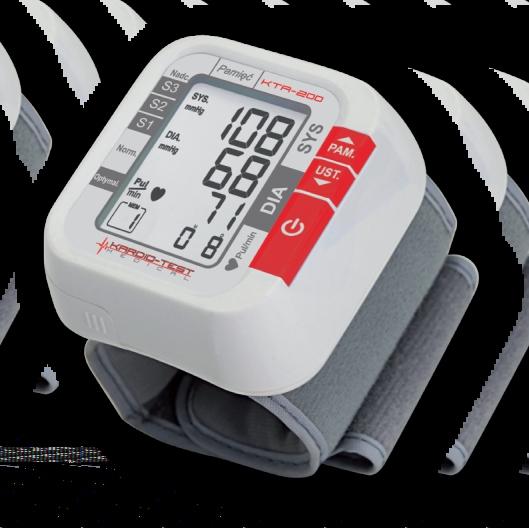 Funkcja daty i godziny Zasilanie: 4 baterie "AA" 1,5V lub z zasilacza sieciowego Oszczędność baterii - aparat automatycznie wyłącza się po 1 minucie Ciśnieniomierz elektroniczny nadgarstkowy