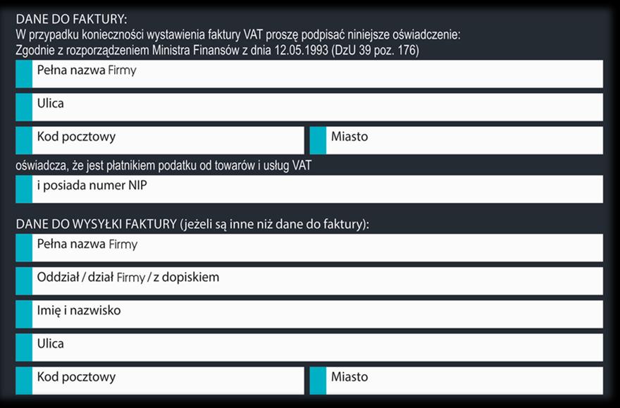 Prosimy o dokonanie wpłaty w terminie 14 dni od wysłania zgłoszenia, ale nie później niż przed rozpoczęciem warsztatów. 5. Wpłaty należy dokonać na konto widniejące na fakturze. 6.