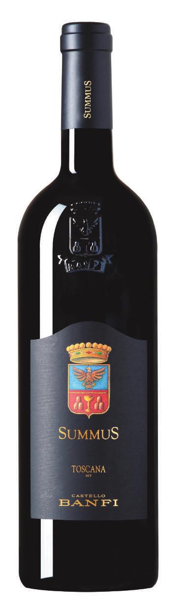 Castello Banfi Supertoscan "Summus" rubinowy kolor w smaku pełne i mocne przechowywane w dębowych beczkach 75 cl 299 zł Kraj: Włochy Region: Toskania Apelacja: Toscana IGT Winogrona: Sangiovese,