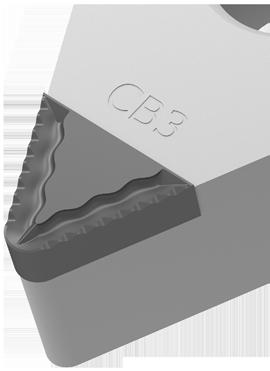 Szczegóły łamacza wióra -CB3 Zalety Narzęzie z barzo wyajnym łamaczem wióra, iealne o obróbki ających ługi wiór stopów aluminium (zwiększa bezpieczeństwo procesu) Łamacz wióra wbuowany z