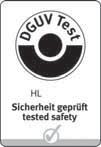 HL Sicherheit geprüft tested safety 2 Kontrola typu Wymienione poniżej drabiny pionowe zostały sprawdzone pod względem typu i zarejestrowane.