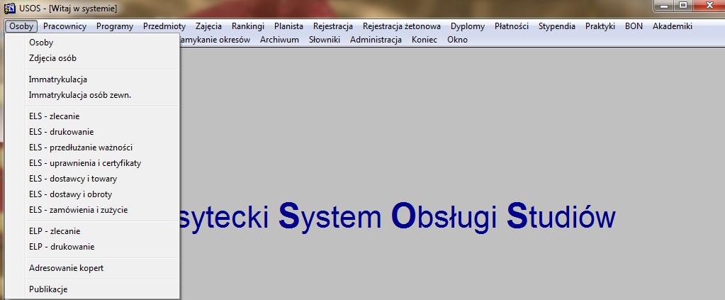 Od roku akademickiego 2014/2015 proces zlecania, drukowania, przedłużania ważności, anulowania ważności elektronicznych legitymacji studenckich (ELS) i elektronicznych legitymacji doktoranckich (ELD)