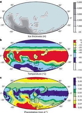 Ziemia-śnieżka (snowball Earth) Prekambr całkowite zlodowacenie Ziemi dowody geologiczne: na równiku były lodowce nagły spadek fotosyntezy (izotopy C w oceanach) skład pierwiastków w