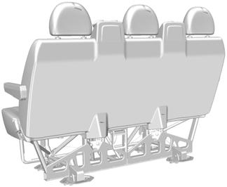 Siedzenia Składanie oparć wszystkich siedzeń do przodu Wymontowanie siedzeń tylnej kanapy 1 2 E68610 by złożyć oparcie siedzenia: 1.