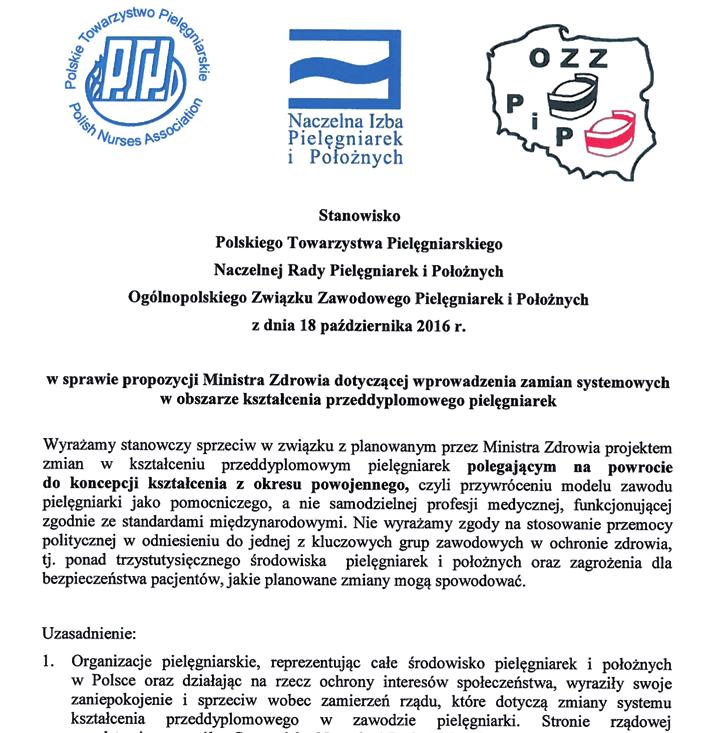 5 Z PRAC NACZELNEJ RADY Pielęgniarek i położnych