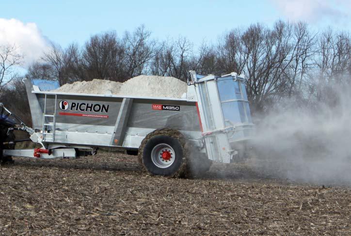System ten będący pochodną klap pasuje do tylnej ramy całej serii Muck Master.