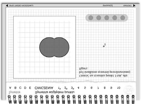 SYMETRIE. Symetria względem punktu 37 Ćwiczenie 6. Umieść na rysunku punkty tak, aby utworzyć figurę symetryczną do danej względem punktu S. Ćwiczenie 7.