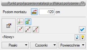 Okienko wstawiania Punktu przyłaczenia instalacji Rys. 6. Okienko menadżera projektu.