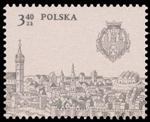 Panorama Poznania z ratuszem i kościołem farnym św.