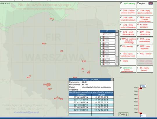 Strefa zakazana PROHIBITED AREA P- przestrzeń powietrzna o określonych wymiarach
