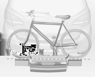 Ustawić uchwyty kół tak, aby rower był usytuowany mniej więcej poziomo. Odległość między pedałami a klapą tylną powinna wynosić co najmniej 5 cm. Oba koła roweru muszą znajdować się w uchwytach.