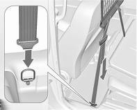 82 Schowki Przechowywanie Zaczepić haczyki pasów napinających siatki o zaczepy w podłodze za przednimi fotelami.