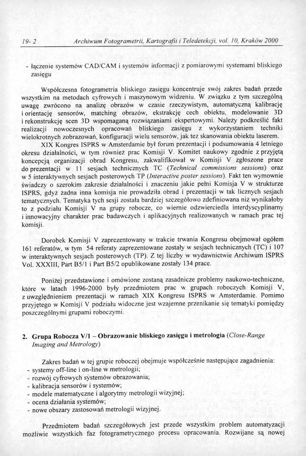 19-2 Archiwum Fotogrametrii, Kartografii i Teledetekcji, vol.