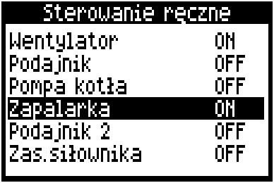 8.31. Informacje Menu informacje umożliwia podgląd mierzonych temperatur oraz pozwala na sprawdzenie które z urządzeń są aktualnie włączone.