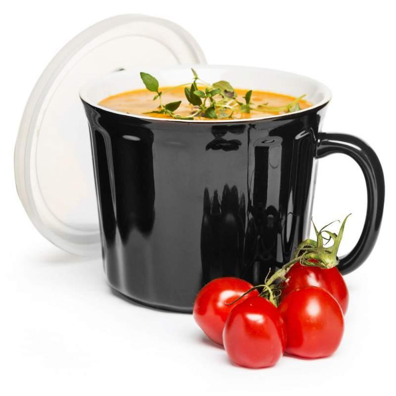 Sprytny kubek na zupę w którym możesz przetransportować swój posiłek do pracy lub przechowywać dodatkowa porcję zupy w lodówce w domu. Umożliwia to plastikowa pokrywka. Kubek dostępny w 3 kolorach.