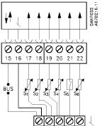 12 Połączenia elektryczne - 230 V a.c. Podłączenie urządzeń zasilanych napięciem 230 V a.c. (opis ogólny) Podłączenie czujników temperatury Zacisk Opis Max. obciążenie 1 L Zasilanie napięciem 230 V a.