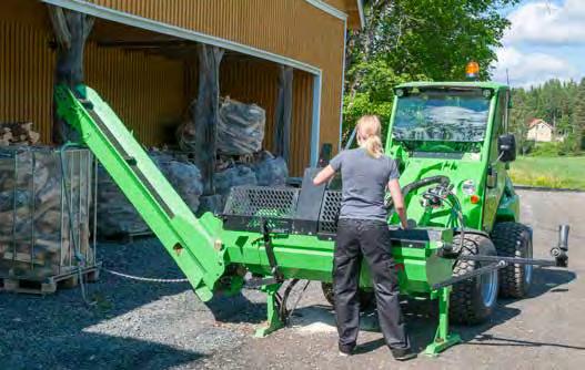 Leśnictwo Piła łańcuchowa z łuparką Piło-łuparka AVANT jest niezwykle wydajną maszyną do produkcji drewna opałowego. Łączy piłę łańcuchową z hydrauliczną łuparką.