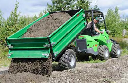 Obsługa komunalna Przyczepa samowyładowcza Przyczepa Avant dostępna jest w dwóch wersjach tj. o ładowności 1200kg lub 1800kg.