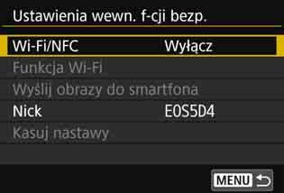 Czynności podstawowe i ustawienia Tutaj opisano czynności podstawowe dotyczące używania funkcji bezprzewodowych w aparacie. Postępuj zgodnie z poniższymi instrukcjami.