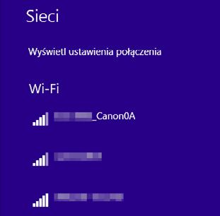 Łączenie za pomocą metody [Łatwe łączenie] Czynności wykonywane w komputerze 2 Ekran komputera (przykładowy) 7 Uruchom komputer i podłącz go do aparatu.