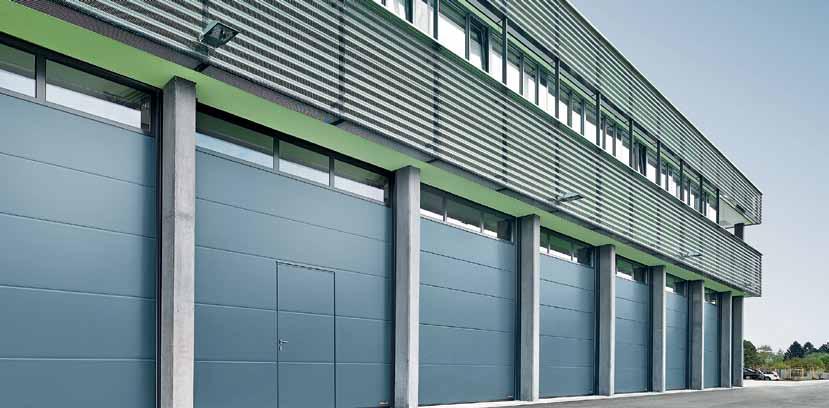 Logistyka technologia TSL biznes 6/2017 Firma Hörmann oferuje różne wersje bram z płytą o grubości 67 mm.