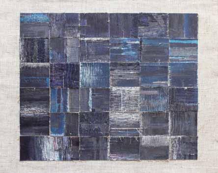 ANNA WIĘCKOWSKA-KOWALSKA Non Omnis Moriar 44 x 36 cm, technika: haft, akryl, kredka na lnie; 2016 Absolwentka Państwowego Liceum Sztuk Plastycznych w Łodzi.