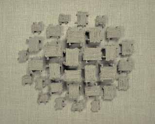 ANNA HALBACH Czas i przestrzeń kompozycja wisząca 50 x 60 cm, technika własna, 2016 Czas i przestrzeń kompozycja leżąca 40 x 50 cm, technika własna, 2016 Ukończyła Państwowe Liceum Sztuk Plastycznych