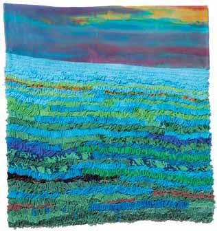 BOGUMIŁA KLAUDEL-REZLER Pole I 34 x 32 cm, technika własna, 2016 Pole II 35 x 35 cm, technika własna, 2016 Ukończyła Wyższą Szkołę Sztuki Stosowanej w Poznaniu dyplom z Malarstwa na Tkaninie w