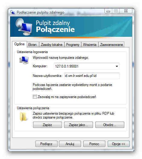 Implementacja wirtualnego środowiska.