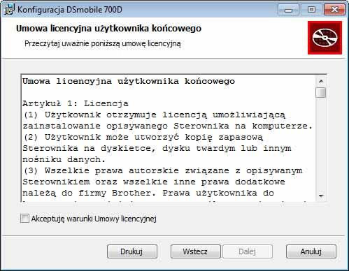 Obsługa w systemie Windows Wyświetlony zostanie następujący ekran.