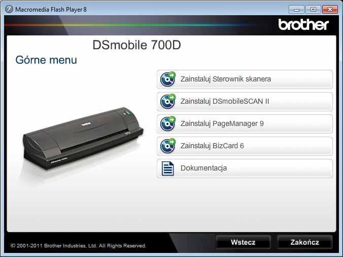 1 Obsługa w systemie Windows 1 W CELU UZYSKANIA NAJLEPSZYCH WYNIKÓW NALEŻY ZAINSTALOWAĆ OPROGRAMOWANIE Z DOSTARCZONEJ INSTALACYJNEJ PŁYTY DVD PRZED PODŁĄCZENIEM SKANERA.