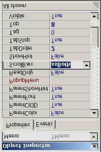 2 Panele grupuja elementy na nich umieszczone tworza strukture drzewiasta (patrz. Object TreeView).