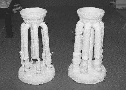 Further on an investment shell is produced by dipping the wax model into ceramic slurries consisting of binding agents and mixtures of zircon (ZrSiO 4 ), alumina (Al 2 O 3 ) and silica (SiO 2 ),