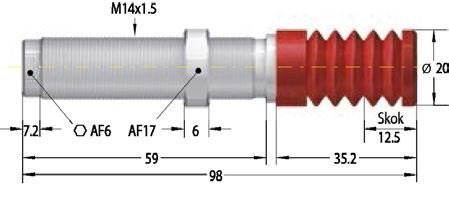 AMORTYZATORY MINIATUROWE MODEL PMCN150-V4A DO PMCN600-V4A Mechanizm samonastawny, wykonanie ze stali nierdzewnej, technologia membrany rolowanej, osłona z TPU Maks.