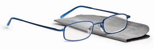 Oprawki metalowe Klasyczne okulary do czytania Zawiasy z flexem Miękkie etui 50 mm 5 mm 18 mm 140 mm Dostępne w