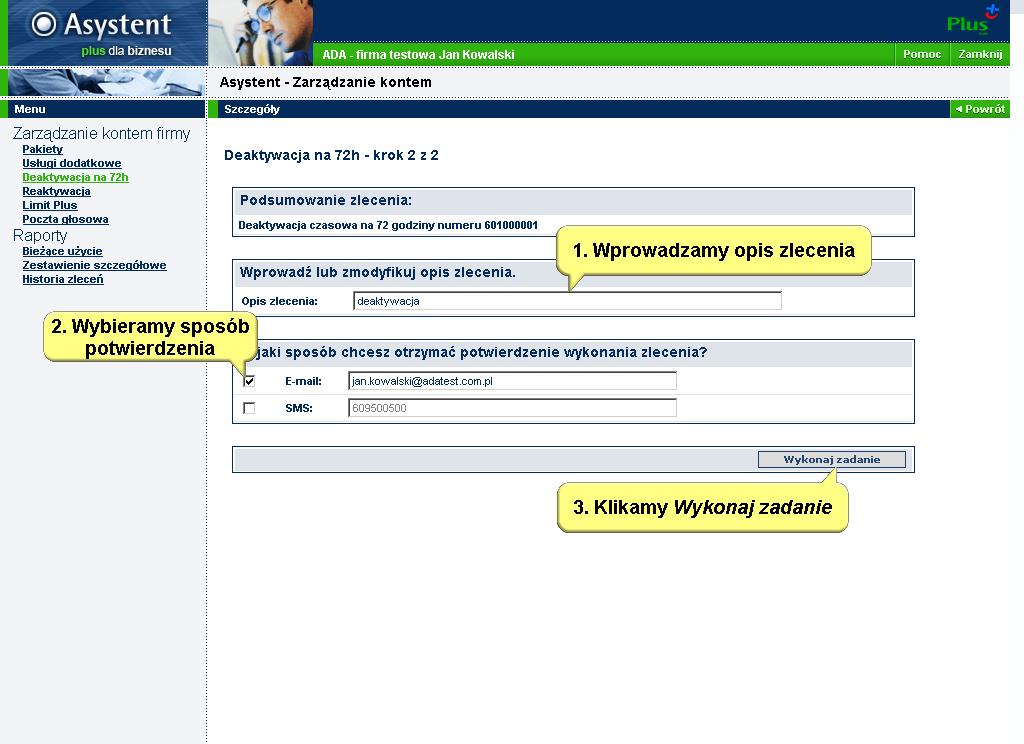 Krok 3 Jeszcze tylko ekran podsumowania