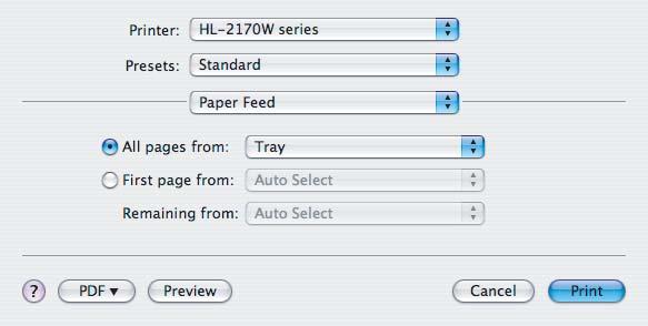 Metody drukowania f Za pomocą sterownika drukarki wybierz następujące opcje: Format papieru... (1) Typ nośnika.