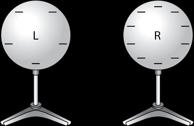 rzepływ ładunków między kulkami jest zgodny z zasadą zachowania ładunku. 9. Dwie metalowe kulki zamocowano na izolującej podstawie i naelektryzowano ładunkami ujemnymi.