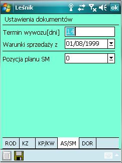 NAZWA POLA OPIS Pozycja planu Metoda Wybieramy ze słownika <Tab> Wybieramy metodę według, której dane mają być wprowadzane na kwit zrywkowy: - Zakresem (od..do.