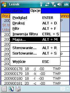 Wszystkie tego typu pozycje zestawione będą po uruchomieniu funkcji Historia pracy. Uwaga: na ROD-ach lista planów jest ograniczona do planów typu POZ.
