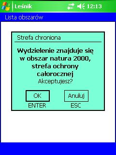 Oddz/Pod/Wydz: W przypadku wyboru dla aktualnego ROD-u pozycji planu dotyczącej konkretnego wydzielenia pole to jest automatycznie wypełniane bez możliwości edycji.