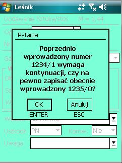 kombinację skrótów klawiszowych dla dodania nr sekcji oraz kolejnego nr sztuki.