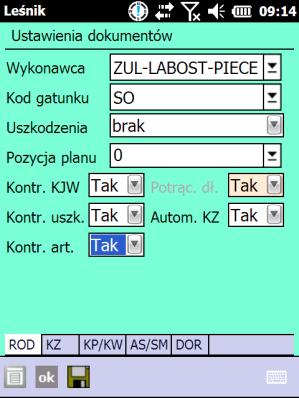 Uwaga: możliwe jest wyłączenie kontroli i przymusu wprowadzania kodu artykułu na ROD. W tym celu należy w ustawieniach domyślnych dla ROD ustawić flagę w polu Kontr. art. na NIE. 1.4.