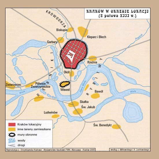 Wielka Lokacja w 1257 r. nadała Krakowowi prawdziwie już - jak na ówczesne czasy - miejski kształt.