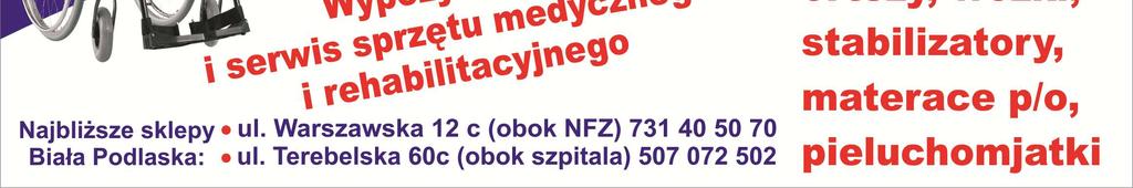Bezpłatny dowóz i montaż sprzętu 35. KWIACIARNIA Z PASJĄ ul. Moniuszki 2 tel.