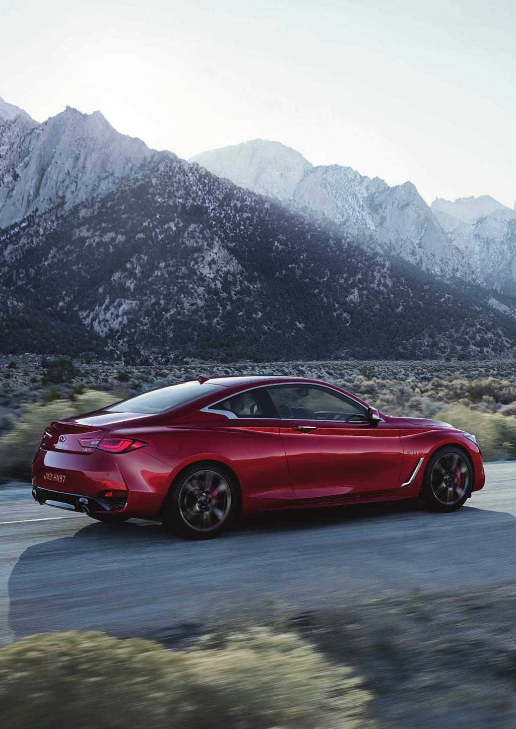 stylistyka zewnętrzna KAŻDA LINIA PRZESYCONA EMOCJAMI Nasza filozofia przesądzająca o stylistyce INFINITI w przyszłości przybiera w zupełnie nowym Q60 oszałamiającą formę. Emocje nie mają granic.