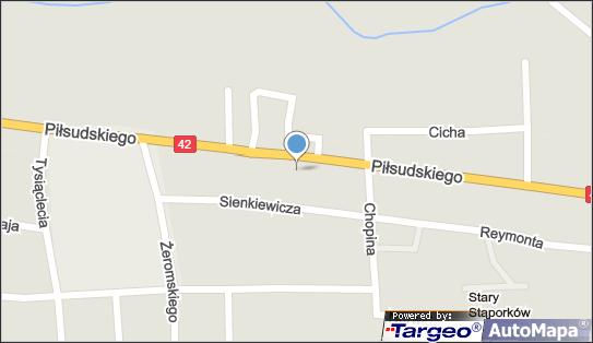 Lokalizacja i dostępność komunikacyjna: Nieruchomość położona jest w Stąporkowie, obręb 2 przy u. Piłsudskiego 137. Nieruchomość zlokalizowana jest przy drodze krajowej nr 42.