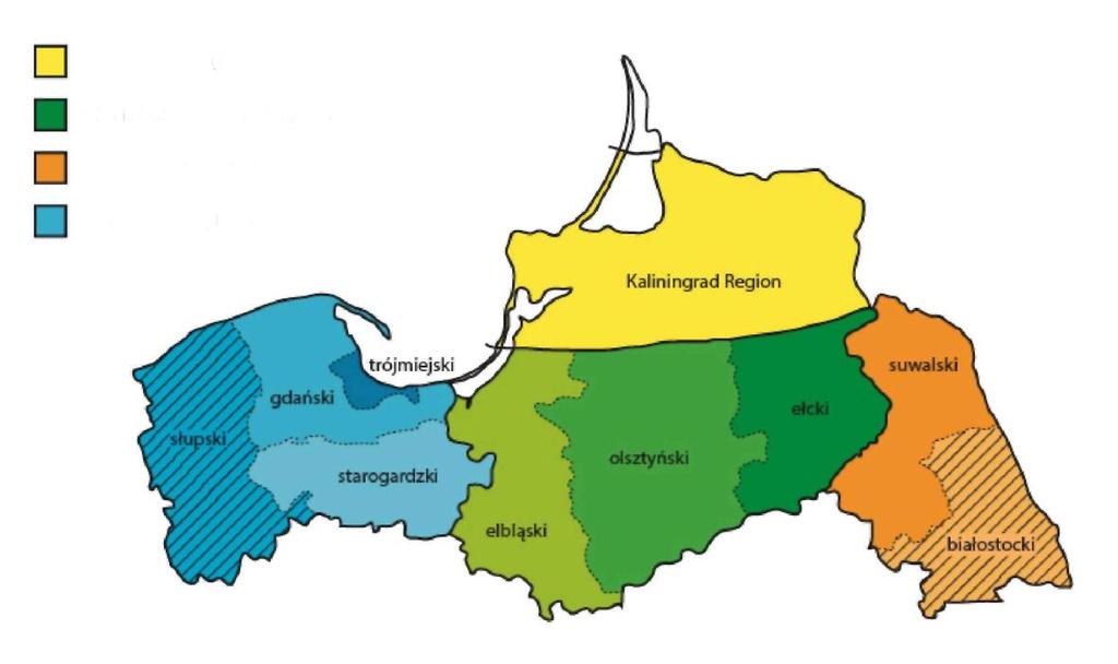 LOKALIZACJA Obwód kaliningradzkikaliningradzki, Rosja Województwo warmińsko-mazurskimazurskie, Polska podlaskiwojewództwo podlaskie, Polska Region pomorskiwojewództwo pomorskie, Polska Obszar