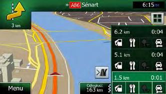 Ta funkcja pozwala wyświetlić na mapie nowy przycisk podczas podróży autostradami.